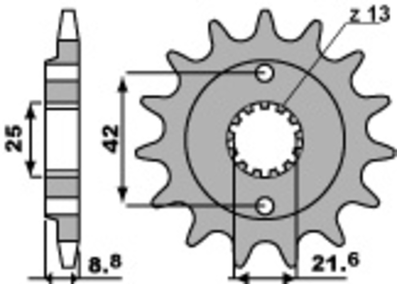 Pignon PBR acier standard 525 - 520 