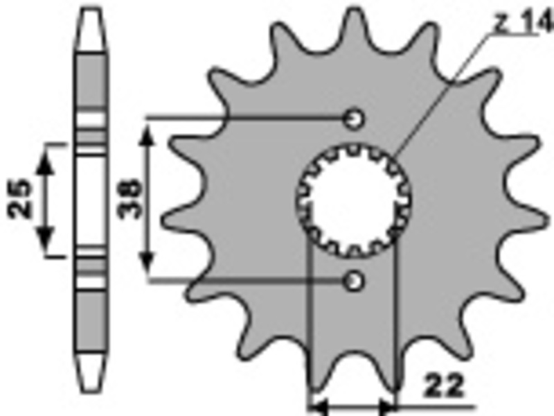 Pignon PBR acier anti-bruit - 530