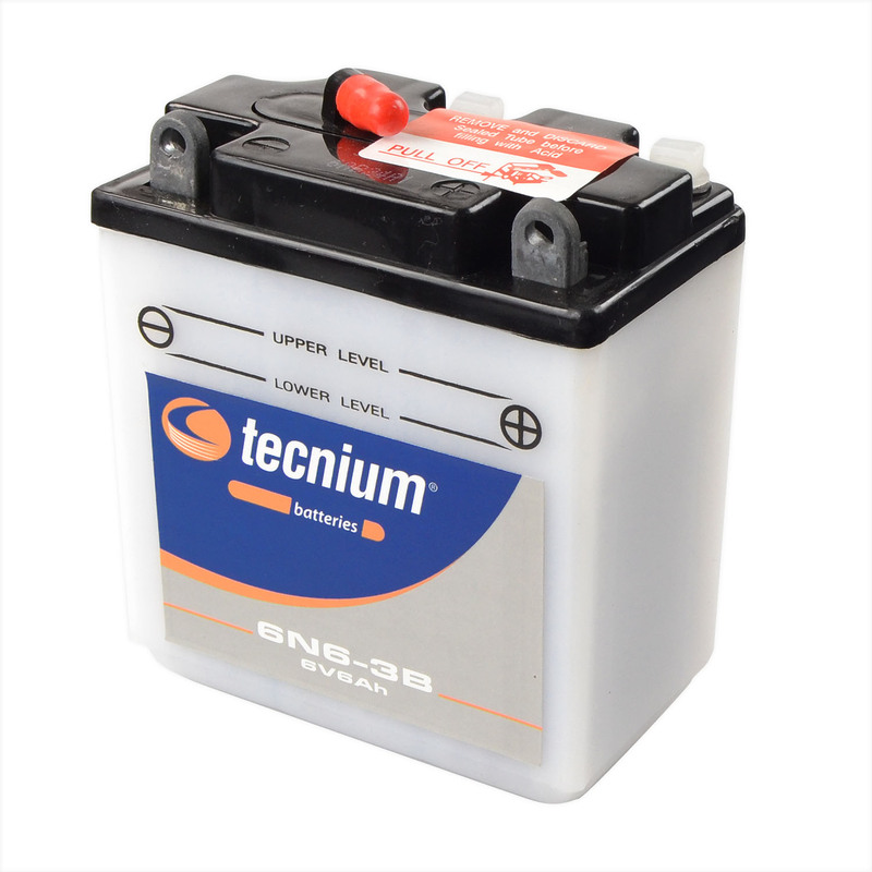 Batterie TECNIUM conventionnelle avec pack acide - 6N6-3B 