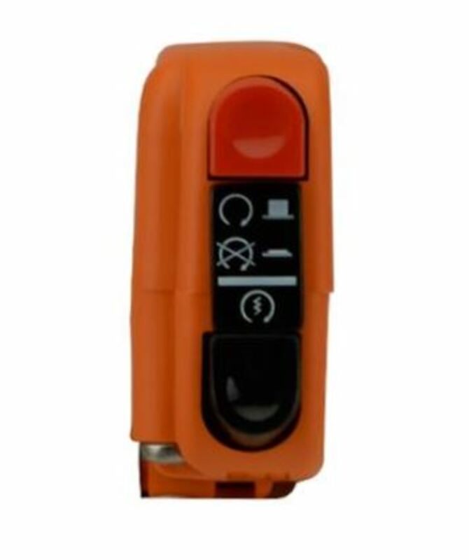 Commodo électrique droit Tommaselli orange avec interrupteur 