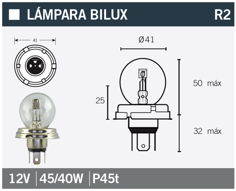 Ampoule V PARTS G40 12V 15/40W 
