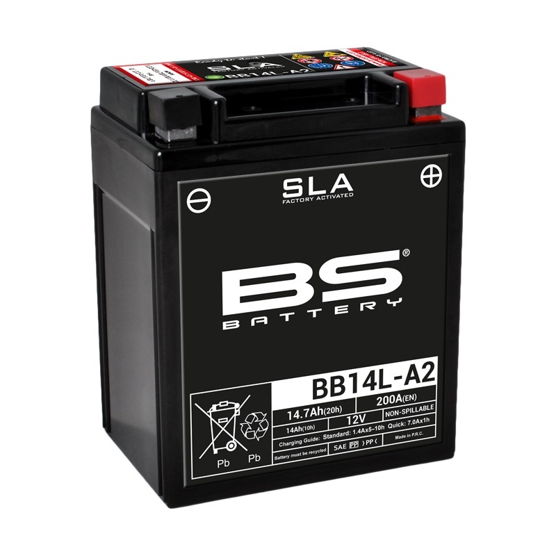 Batterie BS BATTERY SLA sans entretien activé usine - BTX14AHL / BB14L-A2/B2 