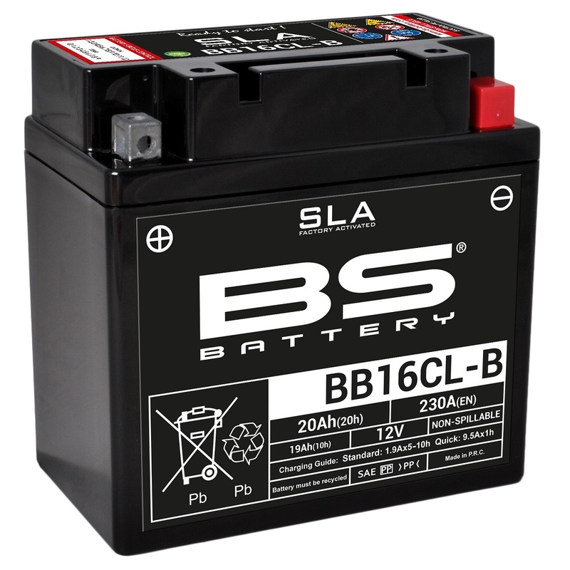 Batterie BS BATTERY SLA sans entretien activé usine - BB16CL-B 