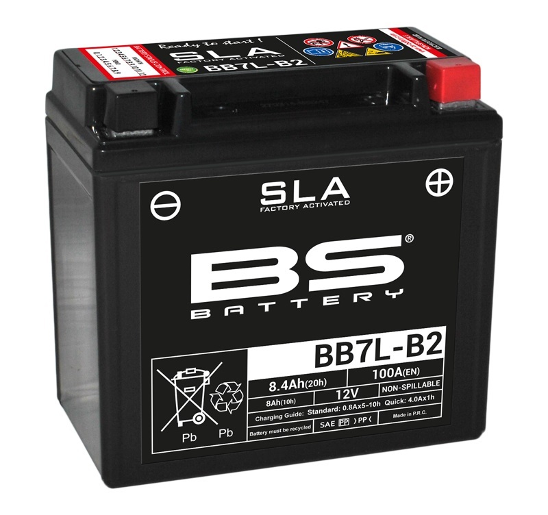 Batterie BS BATTERY SLA sans entretien activé usine - BB7L-B2 