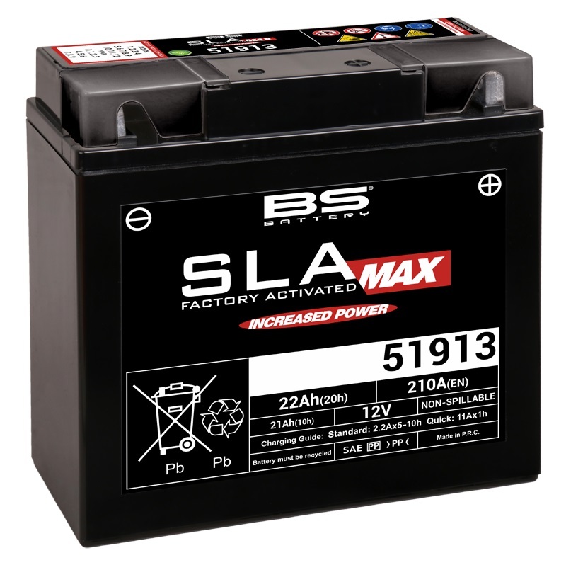 Batterie BS BATTERY SLA Max sans entretien activé usine - 51913 