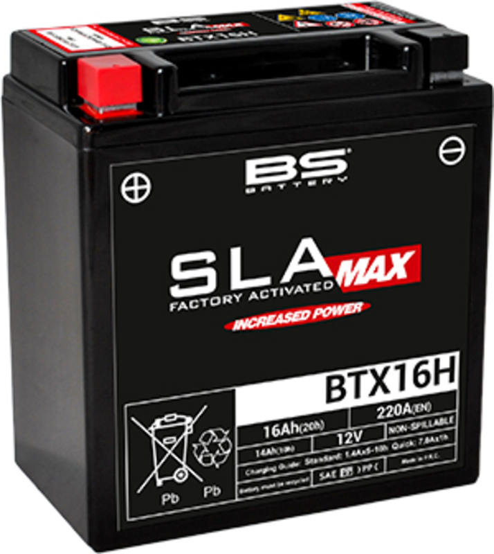 Batterie BS BATTERY SLA Max sans entretien activé usine - BTX16H 