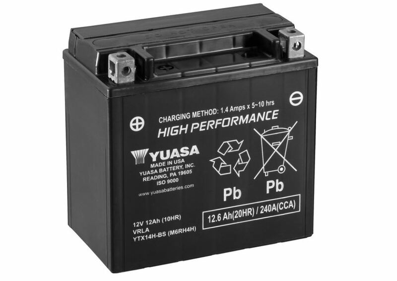 Batterie YUASA sans entretien avec pack acide - YTX14H-BS 