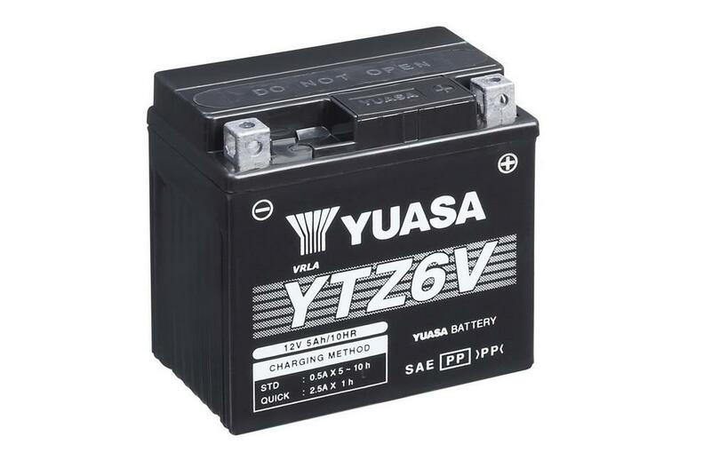 Batterie YUASA W/C sans entretien avec pack acide - YTZ6V 