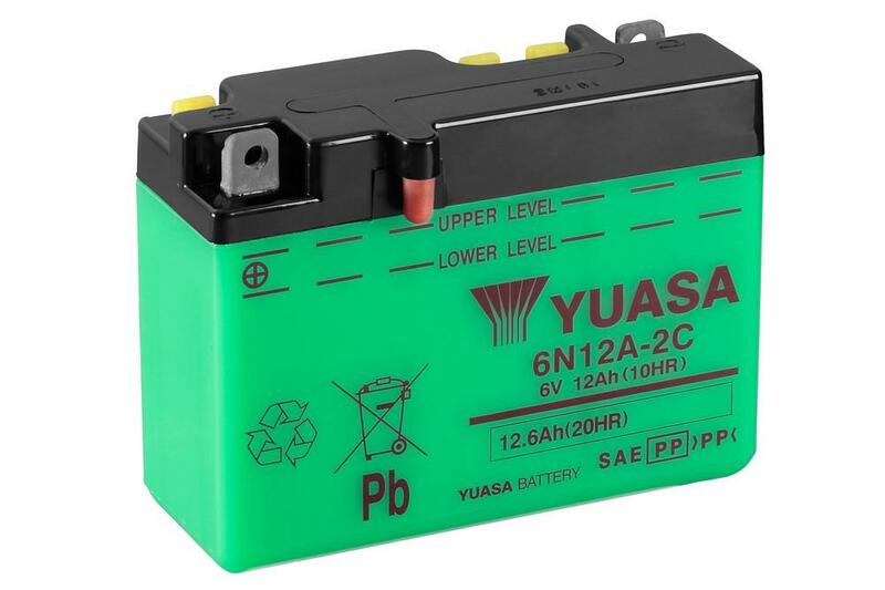 Batterie YUASA conventionnelle sans pack acide - 6N12A-2C/B54-6 