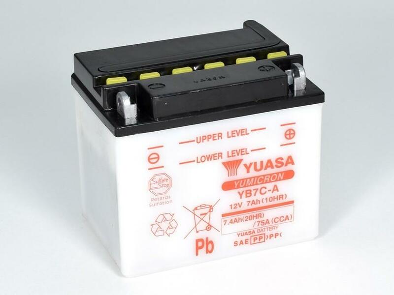 Batterie YUASA conventionnelle sans pack acide - YB7C-A 