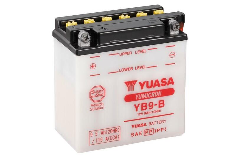 Batterie YUASA conventionnelle sans pack acide - YB9-B 