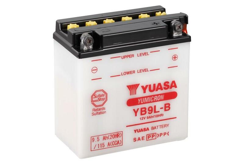 Batterie YUASA conventionnelle sans pack acide - YB9L-B 