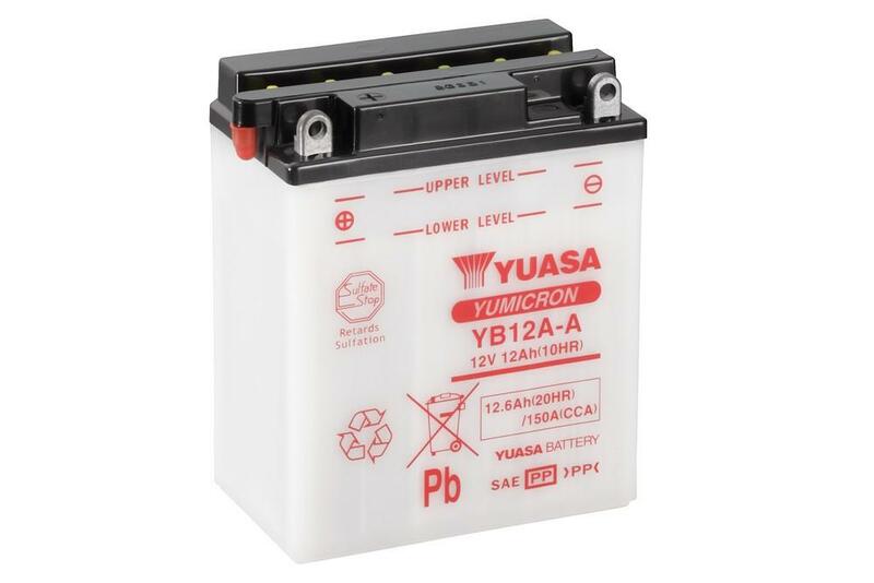 Batterie YUASA conventionnelle sans pack acide - YB12A-A 