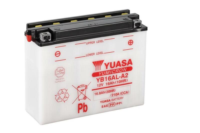 Batterie YUASA conventionnelle sans pack acide - YB16AL-A2 