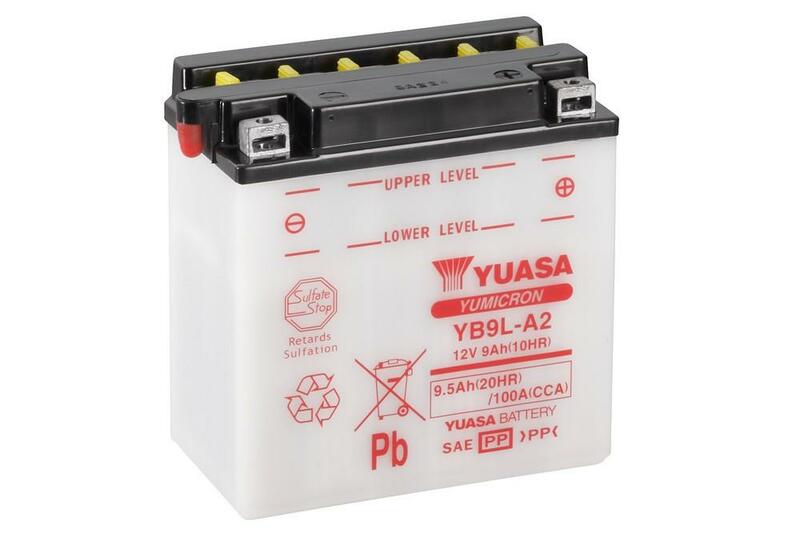 Batterie YUASA conventionnelle sans pack acide - YB9L-A2 