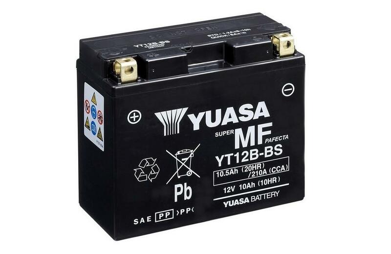 Batterie YUASA sans entretien avec pack acide - YT12B-BS 