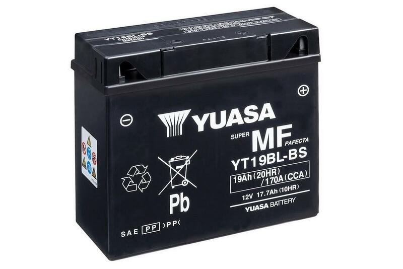 Batterie YUASA sans entretien avec pack acide - YT19BL-BS 