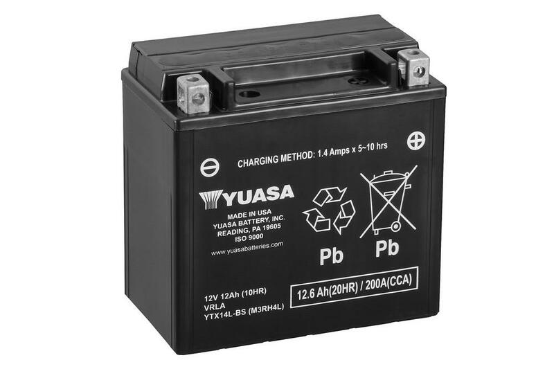 Batterie YUASA sans entretien avec pack acide - YTX14L-BS 