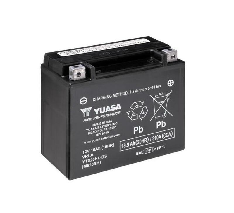 Batterie YUASA sans entretien avec pack acide - YTX20HL-BS 