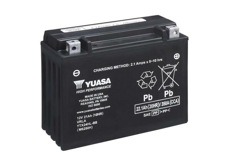 Batterie YUASA sans entretien avec pack acide - YTX24HL-BS 