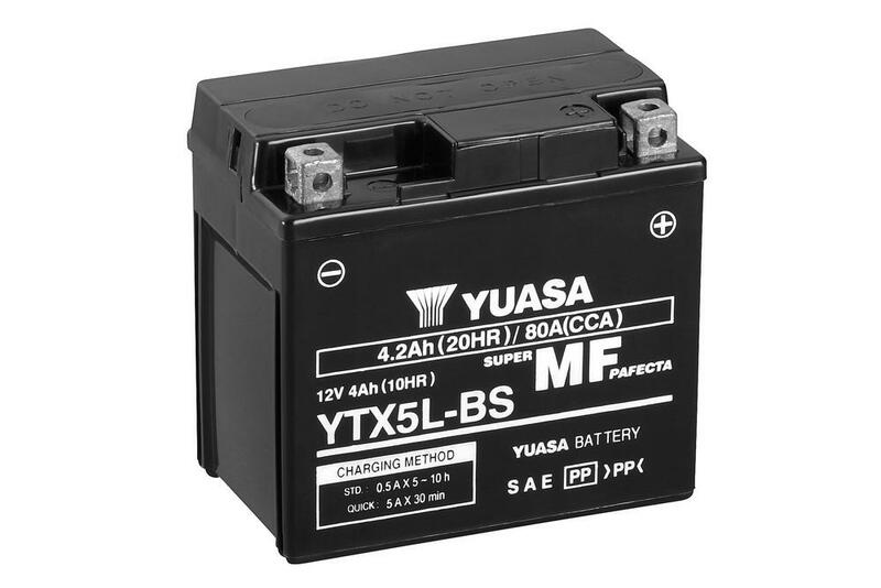 Batterie YUASA sans entretien avec pack acide - YTX5L-BS 