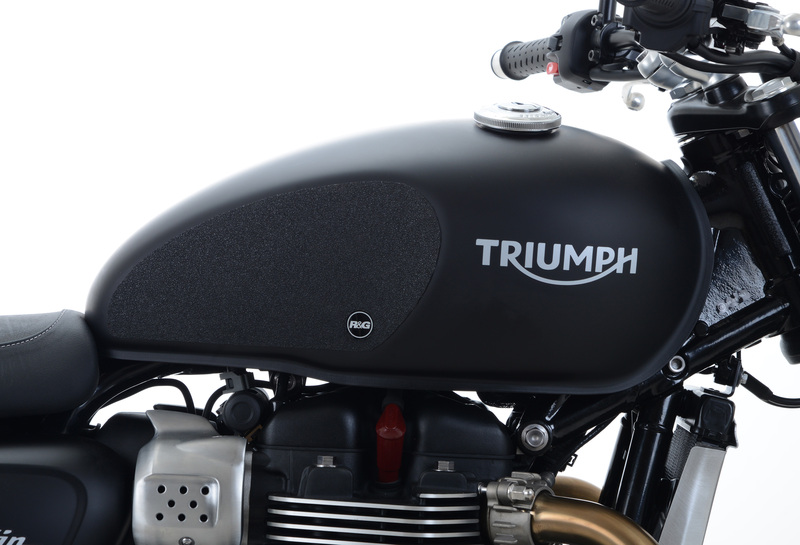 Kit grip de réservoir R&G RACING 2 pièces noir Triumph Street Twin 