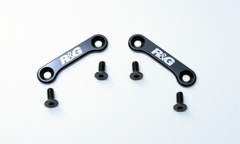 Caches orifices de repose-pieds arrière R&G RACING gauche et droit noir Triumph Tiger 1050 Sport 