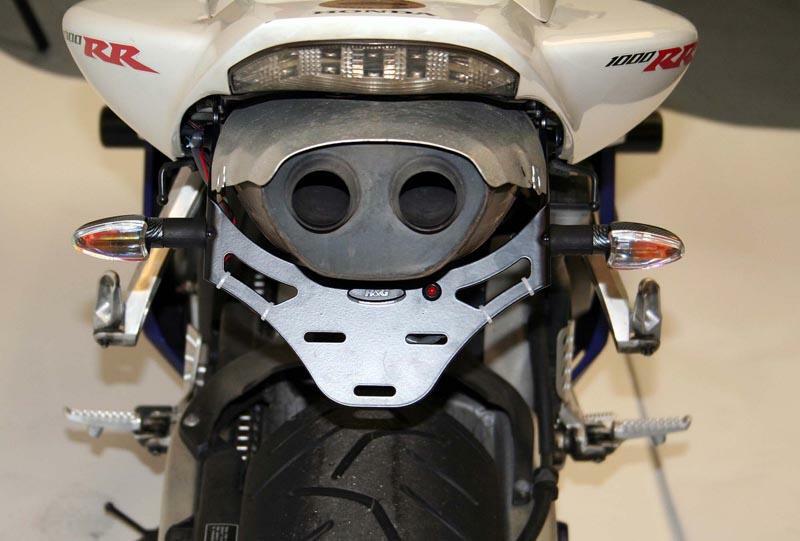 Support de plaque R&G RACING noir Honda CBR600RR/1000RR Fireblade