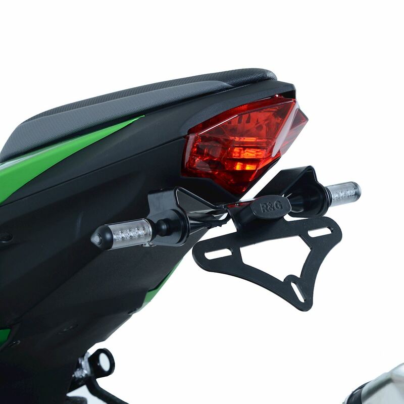 Support de plaque R&G RACING noir Kawasaki Z125 