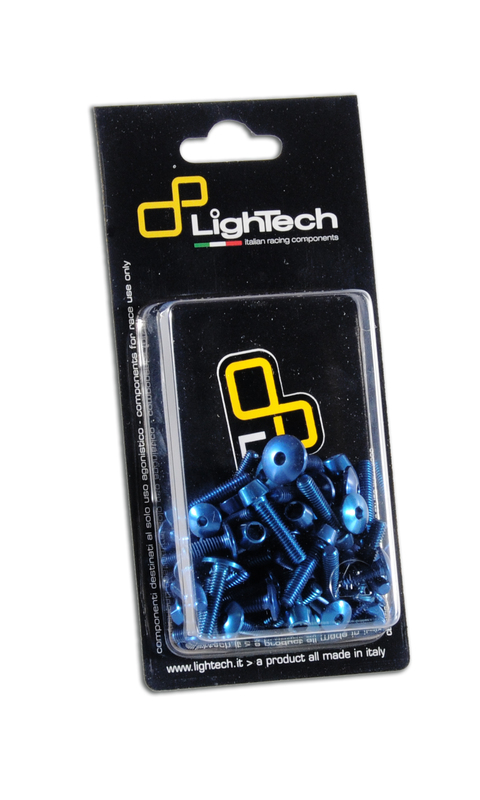Kit vis de carénage LIGHTECH cobalt alu (53 pièces) Yamaha Yzf-R1 