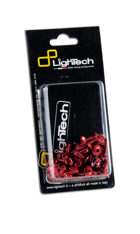 Kit vis de carénage LIGHTECH rouge alu (59 pièces) 