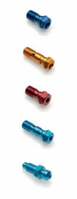 Vis de raccord de durites de frein simple LIGHTECH M10 X 1 rouge alu 