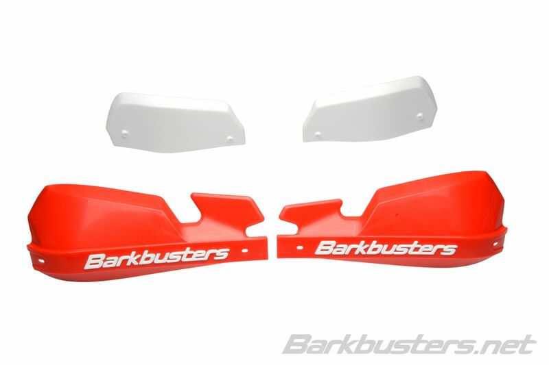 Coques de protège-mains BARKBUSTERS VPS MX rouge/déflecteur blanc 
