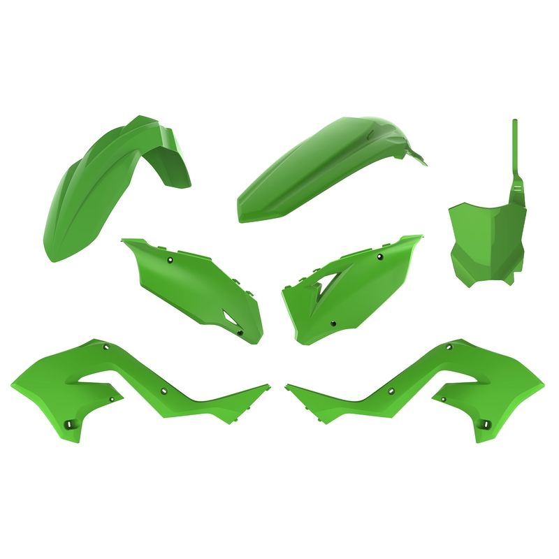 Kit plastiques POLISPORT Restylé vert Kawasaki KX125/250 