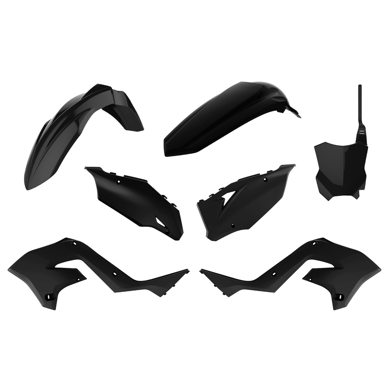 Kit plastiques POLISPORT Restylé noir Kawasaki KX125/250 