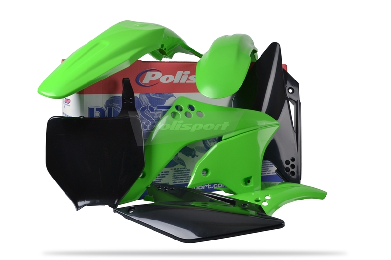 Kit plastique POLISPORT couleur origine Kawasaki KX250F 