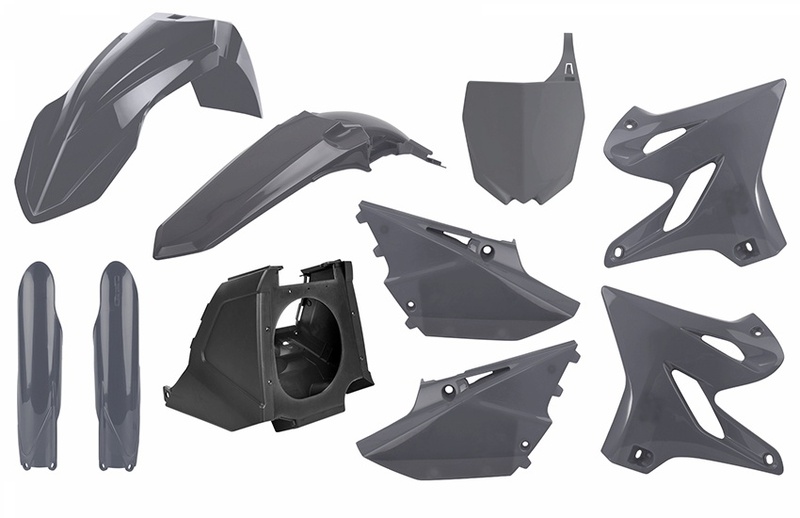 Kit plastique POLISPORT MX Restyle gris nardo Yamaha YZ125/250