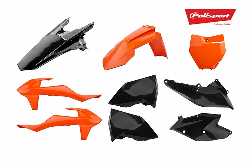 Kit plastiques POLISPORT orange/noir KTM SX/SX-F 