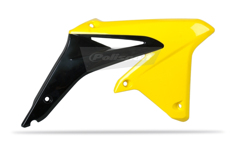 Ouïes de radiateur POLISPORT couleur origine 09-15 noir/jaune Suzuki RM-Z450 