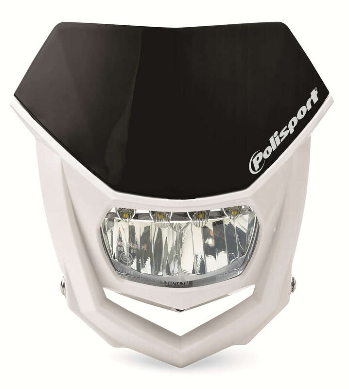 Plaque phare POLISPORT Halo LED noir/blanc 