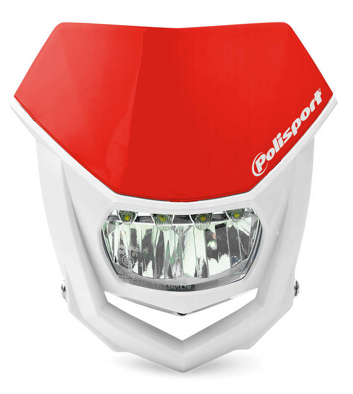 Plaque phare POLISPORT Halo LED rouge/blanc 