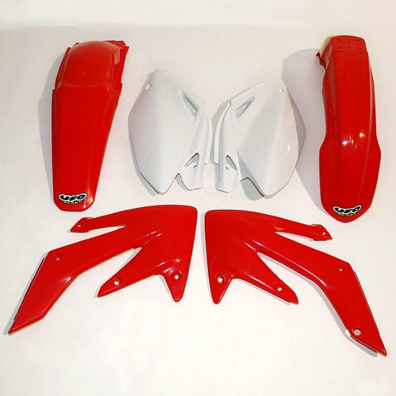 Kit plastique UFO couleur origine rouge/blanc Honda CRF250R 