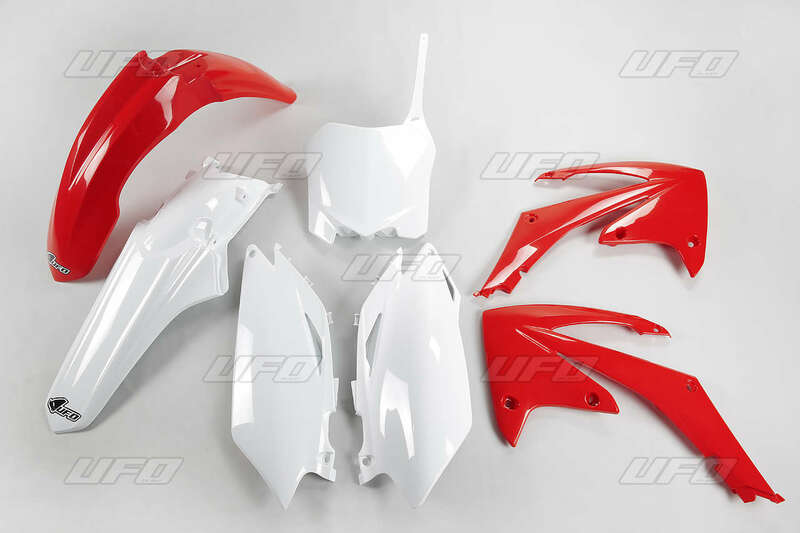 Kit plastique UFO couleur origine rouge/blanc Honda CRF250R/450R 