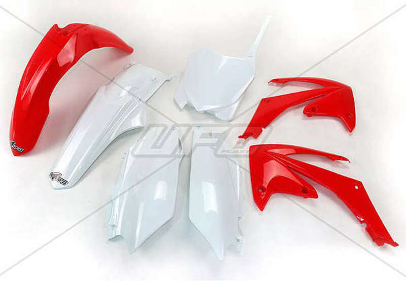 Kit plastique UFO couleur origine rouge/blanc Honda CRF250R/450R 