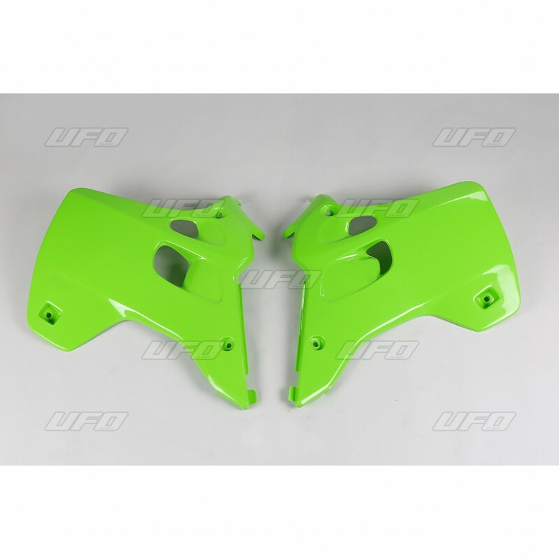 Ouïes de radiateur UFO vert Kawasaki KX125/250 