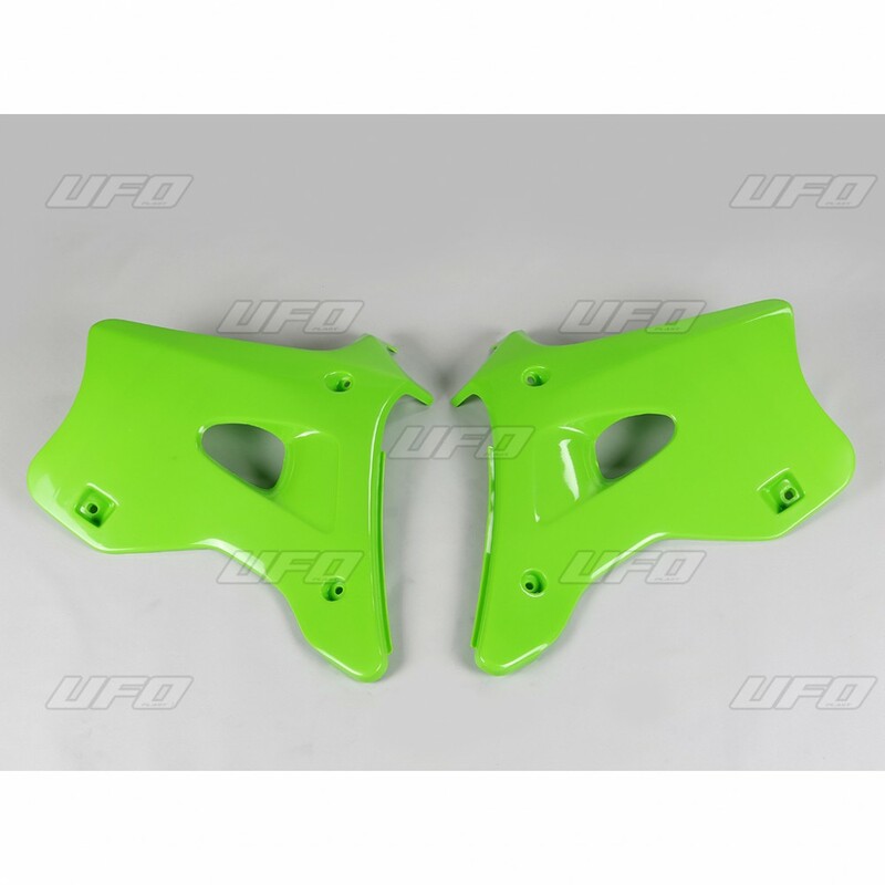Ouïes de radiateur UFO vert Kawasaki KX125/250 