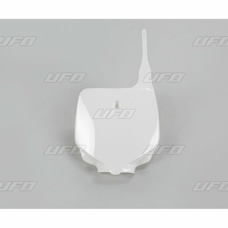 Plaque numéro frontale UFO blanc Kawasaki 