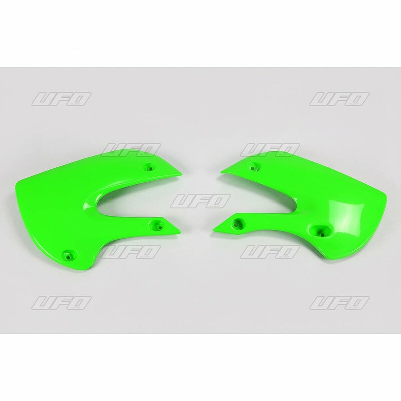 Ouïes de radiateur UFO vert Kawasaki KX65/KLX110 