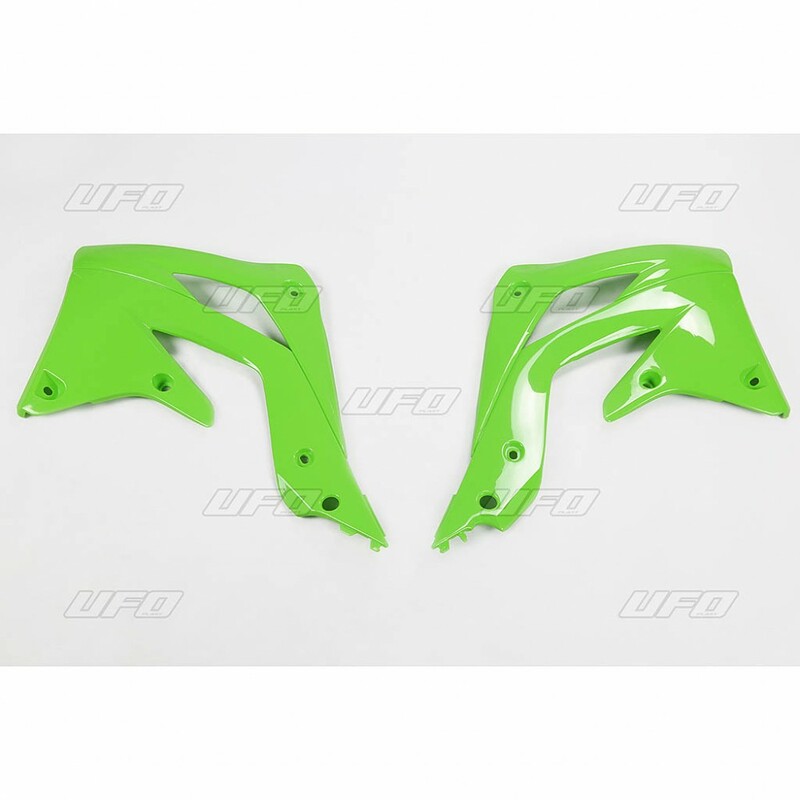 Ouïes de radiateur UFO vert Kawasaki KX450F 