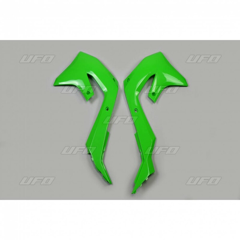 Ouïes de radiateur UFO vert Kawasaki KX450 